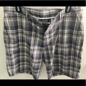 Golf Black/Grey/Purple Plaid Shorts